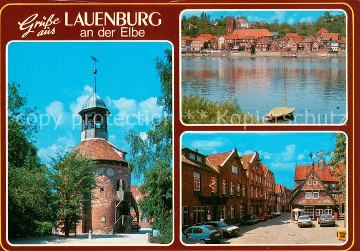 Lauenburg Elbe Schlossturm Panorama Ortsmotiv