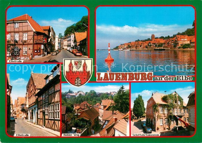 Lauenburg Elbe Elbstrasse Panorama Hohler Weg Schiffahrtsmuseum