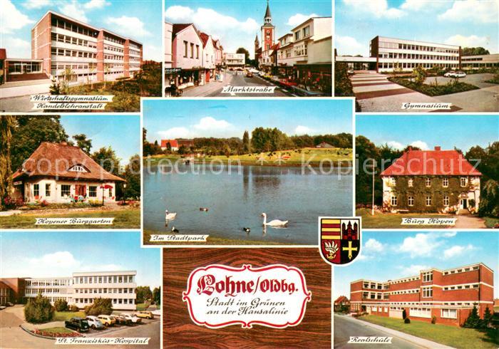 Lohne Handelslehranstalt Marktstrasse Gymnasium Hopener Burggarten Stadtteich Bu