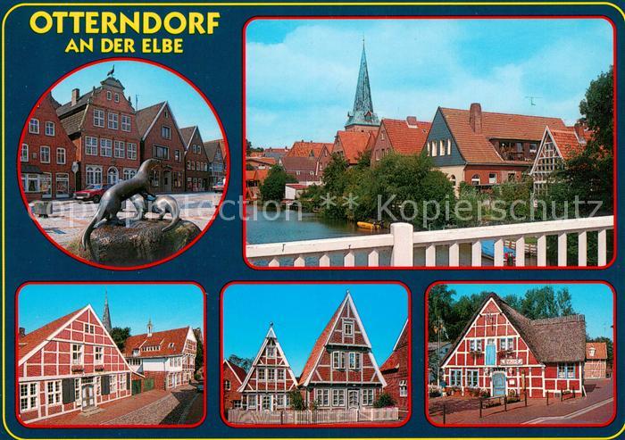 Otterndorf Niederelbe Kranichhaus Elbepartie Kirche Rathaus Vosshaus Bullischer