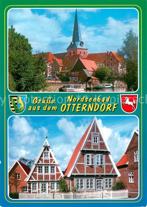 Otterndorf Niederelbe Elbepartie mit Kirche Vosshaus