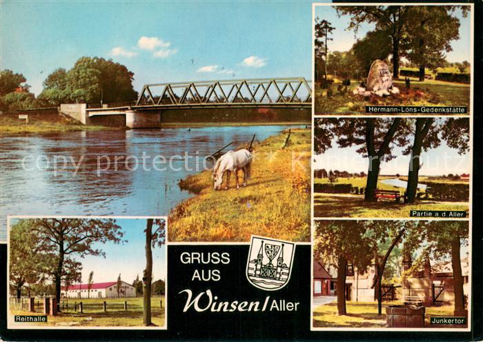 Winsen Aller Partie an der Aller Reithalle Hermann Loens Gedenkstaette Junkertor