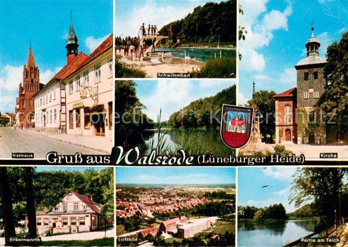 Walsrode Lueneburger Heide Rathaus Schwimmbad Kirche Erkenwarth Fliegeraufnahme