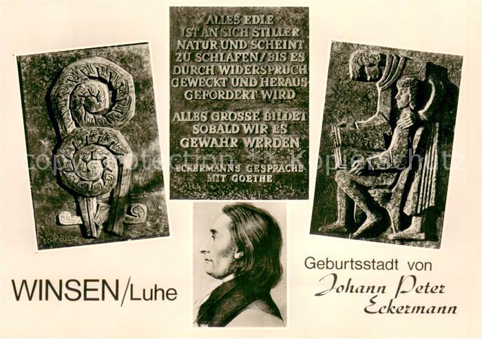 Winsen Luhe Relieftafeln am Eckermann Denkmal