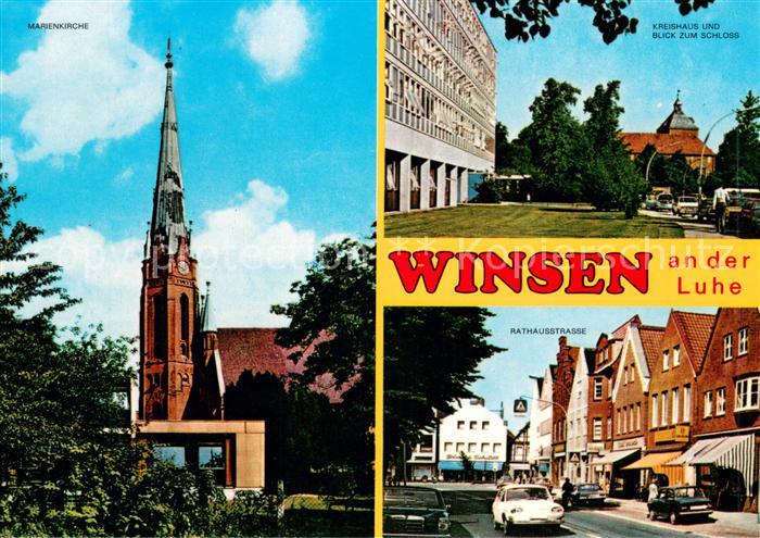Winsen Luhe Marienkirche Kreishaus und Schloss Rathausstrasse