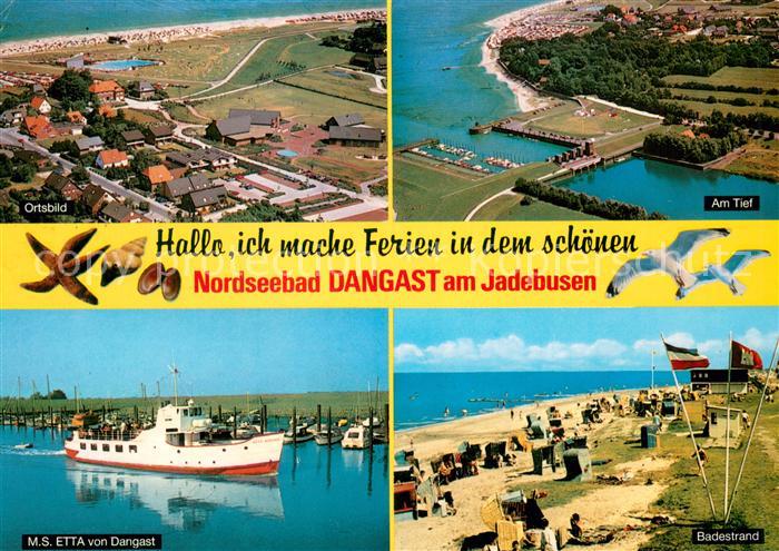 Dangast Nordseebad Fliegeraufnahme Am Tief MS Etta von Dangast Badestrand