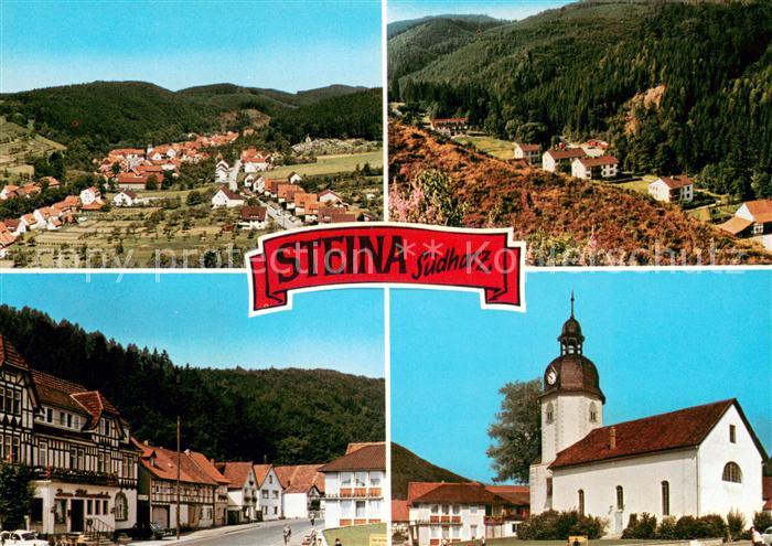 Steina Suedharz Panorama Fliegeraufnahme Ortsansicht Kirche
