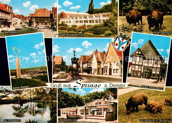 Springe Deister Marktplatz DGB Bundesschule Wisentgehege Goebel Bastei Brunnen A