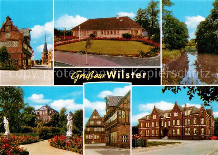 Wilster Teilansichten Weiher Park Rathaus