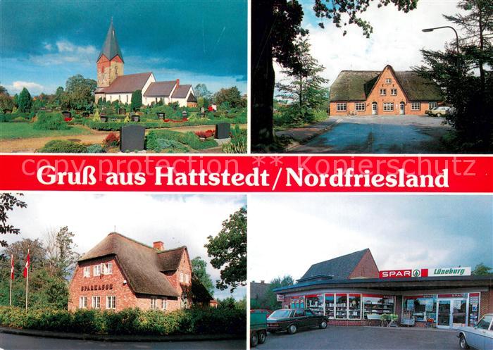 Hattstedt Kirche Gutshaus Sparkasse SPAR Markt