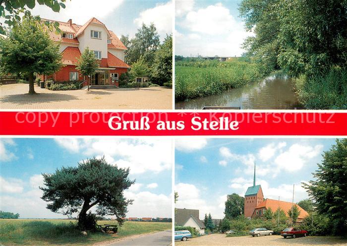 Stelle Harburg Rathaus Fluss Landschaft Teilansicht