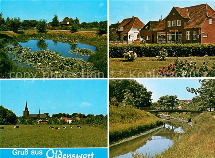 Oldenswort Seerosenteich SPAR Markt Ortsansicht Bruecke