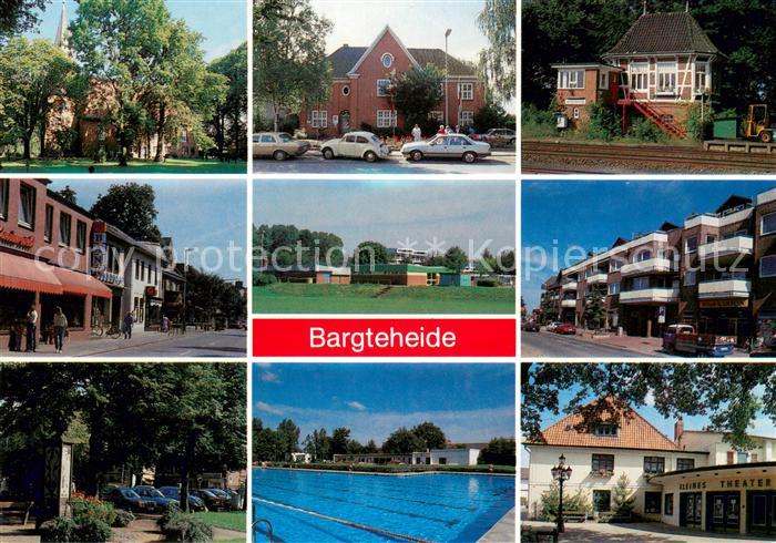 Bargteheide Rathaus Bahnhof Strassenpartien Park Freibad Kleines Theater