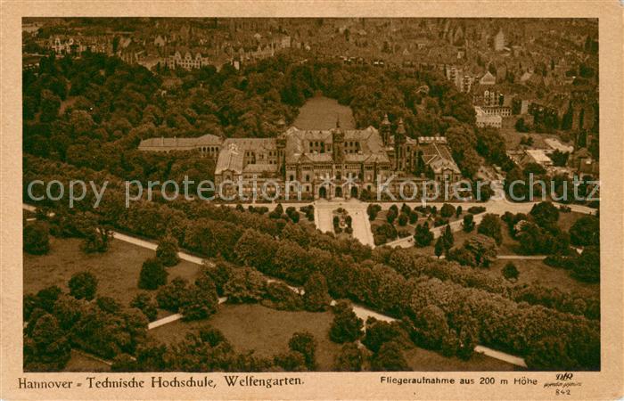 HANNOVER  CITY Technische Hochschule Welfengarten Fliegeraufnahme aus 200 m Hoeh