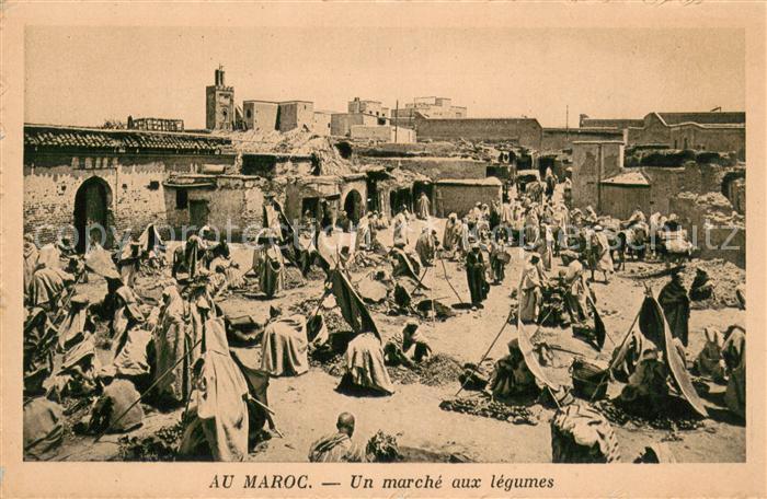 Maroc Marokko Un marché aux légumes