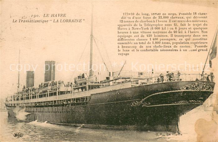 Dampfer Oceanliner Le Havre