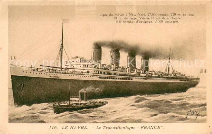 Dampfer Oceanliner Le Havre