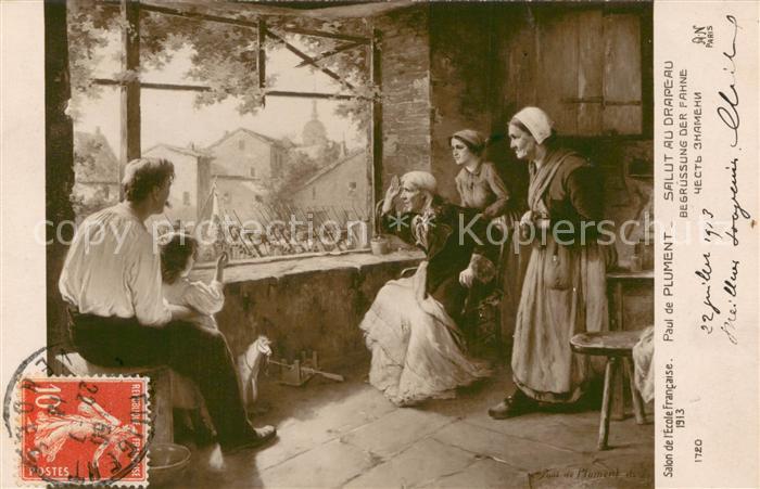 Verlag Salon de Paris Nr. 1913 Salut au Drapeau