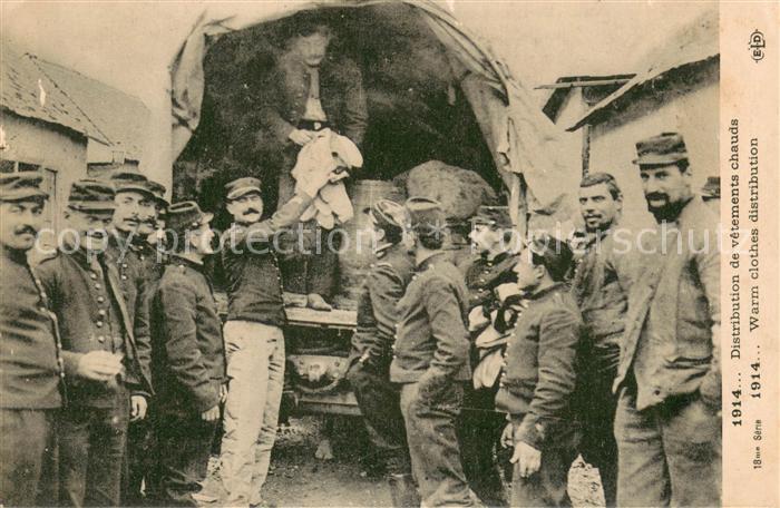 Militaria Frankreich WK1 Warm clothes distribution