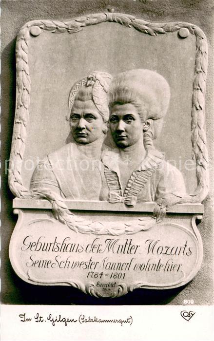 Salzkammergut Region Geburtshaus der Mutter Mozarts und seine schwester