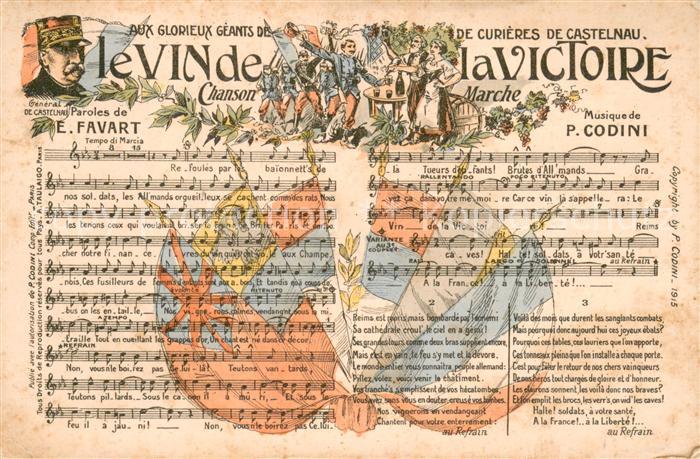 Liederkarte E.Favart P.Codini