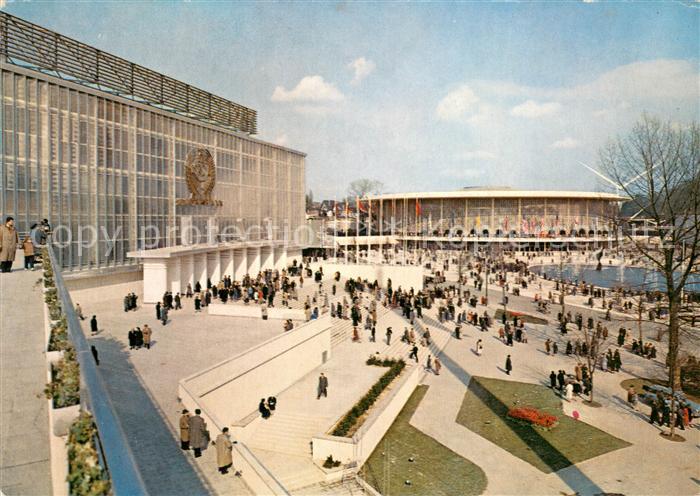 Exposition Universelle Bruxelles 1958 Die Pavillonen von U.S.S.R und U.S.A