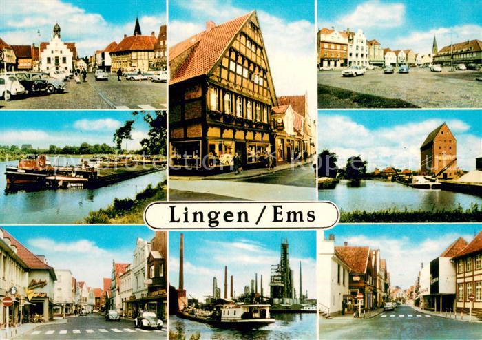 Lingen Ems Marktplatz Fachwerkhaus Emspartien Kraftwerk Ortspartien