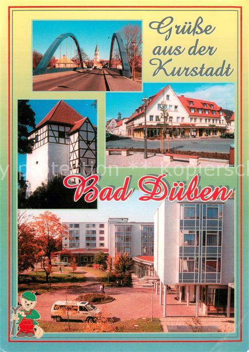 Bad Dueben Muldebruecke 1000jaehrige Burg Paradeplatz Rehazentrum