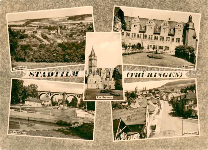 Stadtilm Teilansichten Rathaus Schwimmbad