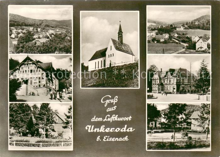 Unkeroda Eisenach Thueringen Teilansichten Luftkurort Kirche