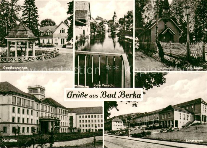Bad Berka Goethebrunnen Kurpark Klein Venedig Kirche Heilstaette Sanatorium