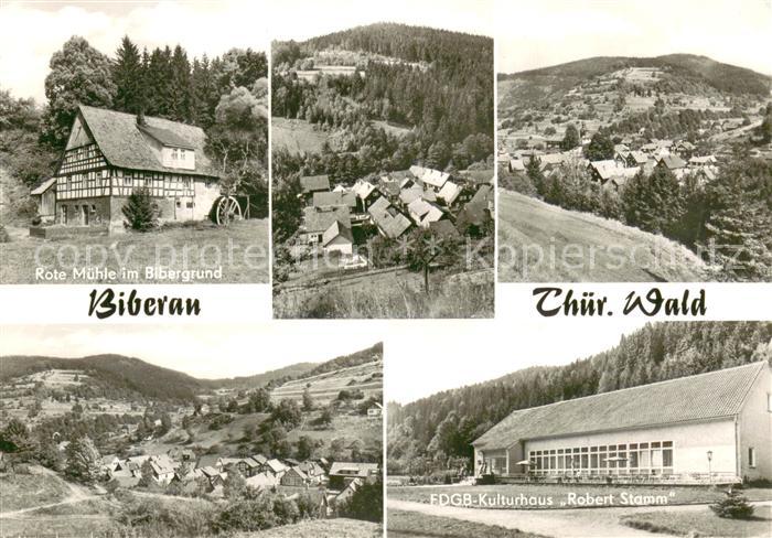 Biberau Rote Muehle im Bibergrund Landschaftspanorama FDGB Kulturhaus Robert Sta