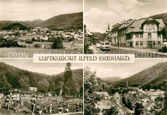 Ilfeld Suedharz Panorama Luftkurort Blick vom Hasenkopf Ilgerstrasse Waldschwimm