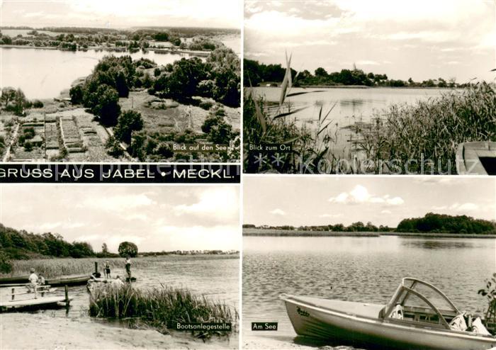 Jabel Waren Panorama Blick auf den See Bootsanlegestelle