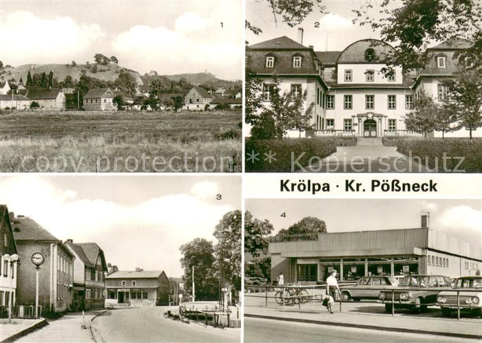 Kroelpa Poessneck Teilansicht Polytechnische Oberschule Raniser Strasse Kaufhall