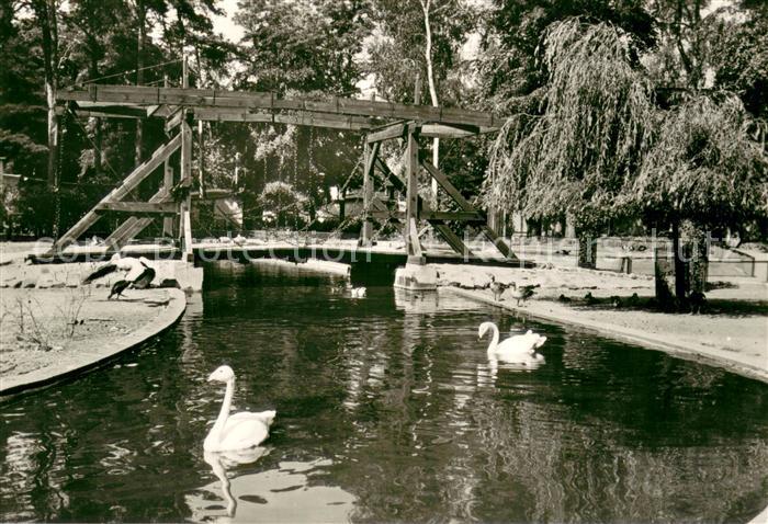 Ueckermuende Mecklenburg Vorpommern Nachbildung der ehemaligen Kettenbruecke Sch