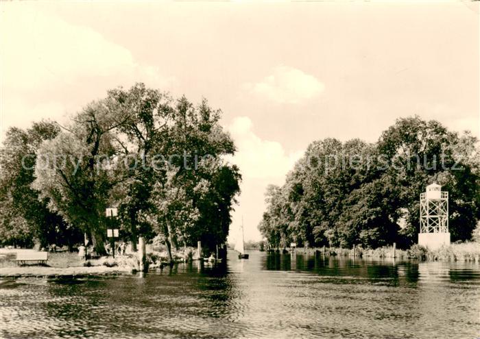 Ueckermuende Mecklenburg Vorpommern Hafeneinfahrt