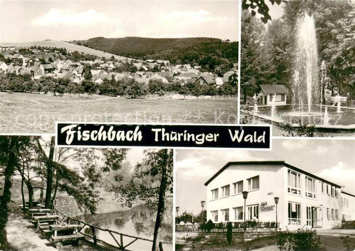 Fischbach Waltershausen Panorama Luftkurort im Thueringer Wald Fontaene FDGB Erh