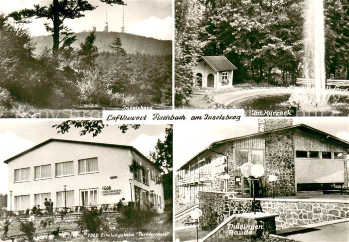 Fischbach Waltershausen Luftkurort am Inselsberg Kurpark Fontaene FDGB Erholungs