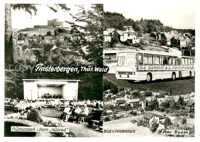 Finsterbergen Teilansichten Luftkurort Busbahnhof Konzertpavillon Blick vom Fels