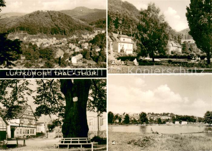 Bad Thal Ruhla Panorama Blick vom alten Keller Parkanlagen 600jaehrige Linde Fre