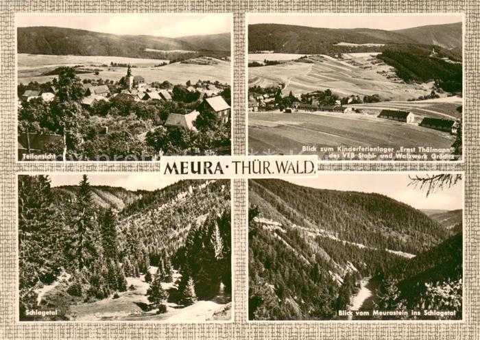 Meura Panorama Thueringer Wald Kinderferienlager Ernst Thaelmann Schlagetal Blic