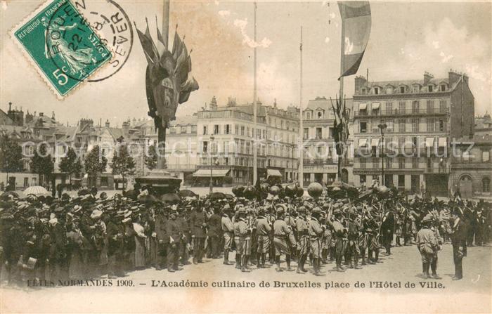 Bruxelles Bruessel Festes Normandes 1909 L’Academie culinaire de Bruxelles place