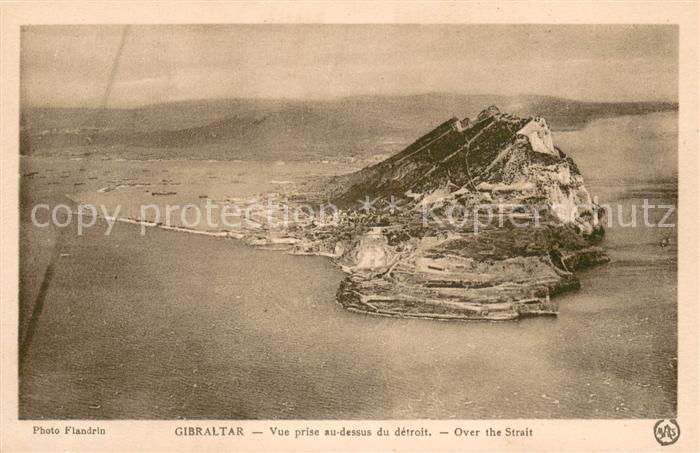 Gibraltar Vue prise au-dessus du detroit