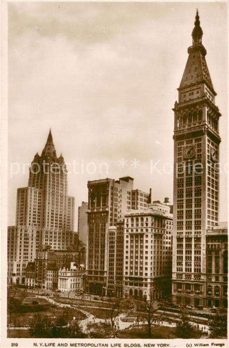 New York City New York and Metropolitan Life Buildings