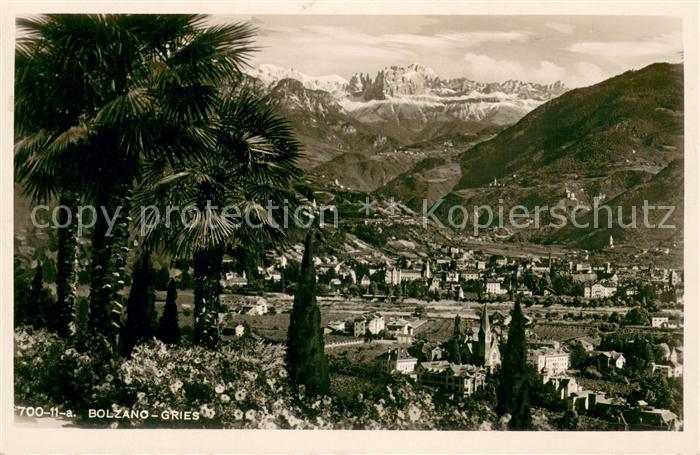 Gries-Quirein Bozen Gesamtansicht mit Alpenpanorama