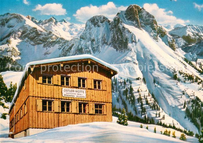 Pfronten Ostallgaeu Bayern Ostlerhuette am Breitenberg mit Rossberg Tannheimer B