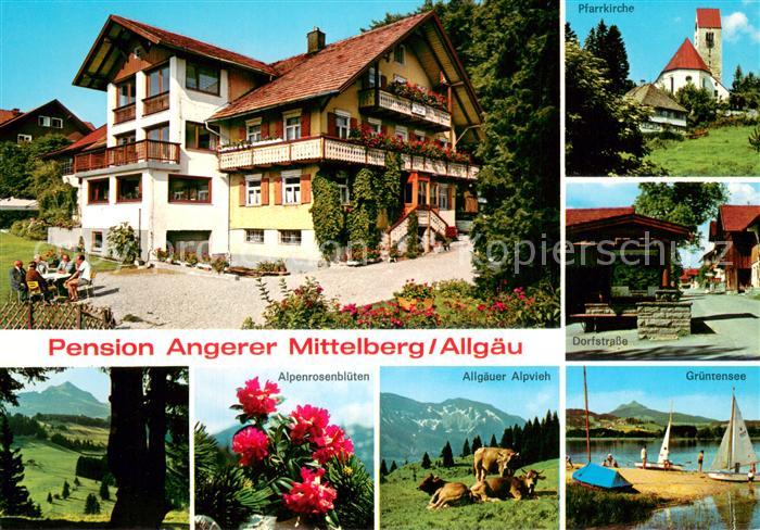Mittelberg Oy Pension Angerer Pfarrkirche Dorfstrasse Landschaftspanorama Alpenr