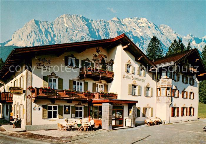 Kruen Gasthof Pension Schoettelkarspitz Karwendelgebirge