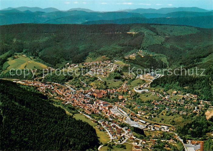 Alpirsbach Oberes Kinzigtal Schwarzwald Fliegeraufnahme